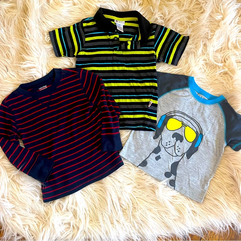 Boys 2T 3 Piece Bundle!! Polo, Long Sleeve T & Short Sleeve T